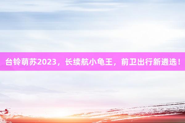 台铃萌苏2023，长续航小龟王，前卫出行新遴选！